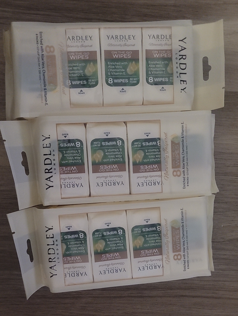 Yardley Cream Cleansing On The Go  Wipes 24 Individual Packs
